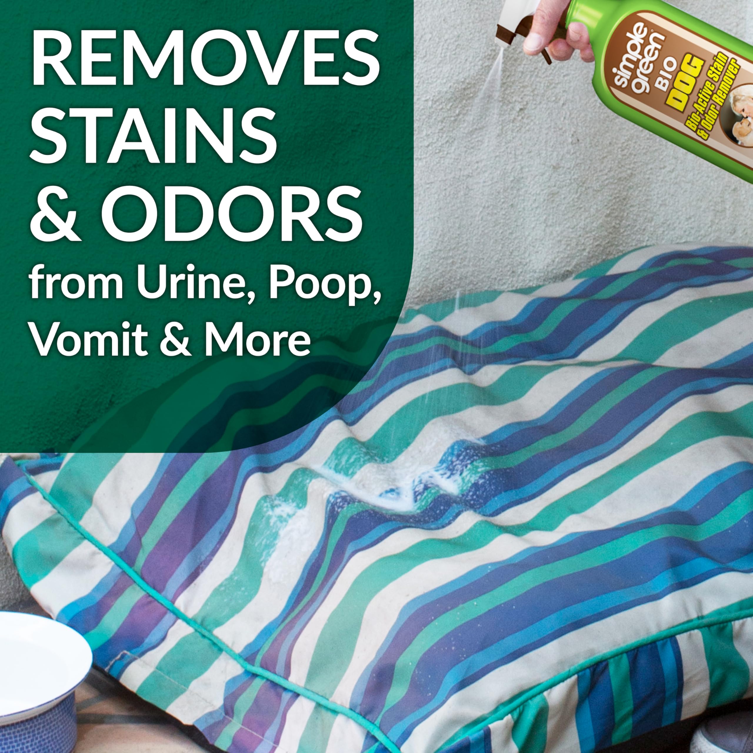 Bio Active Stain & Odor Remover for Pet & Carpet- Pet & People Safe - 32oz Spray - Image 3