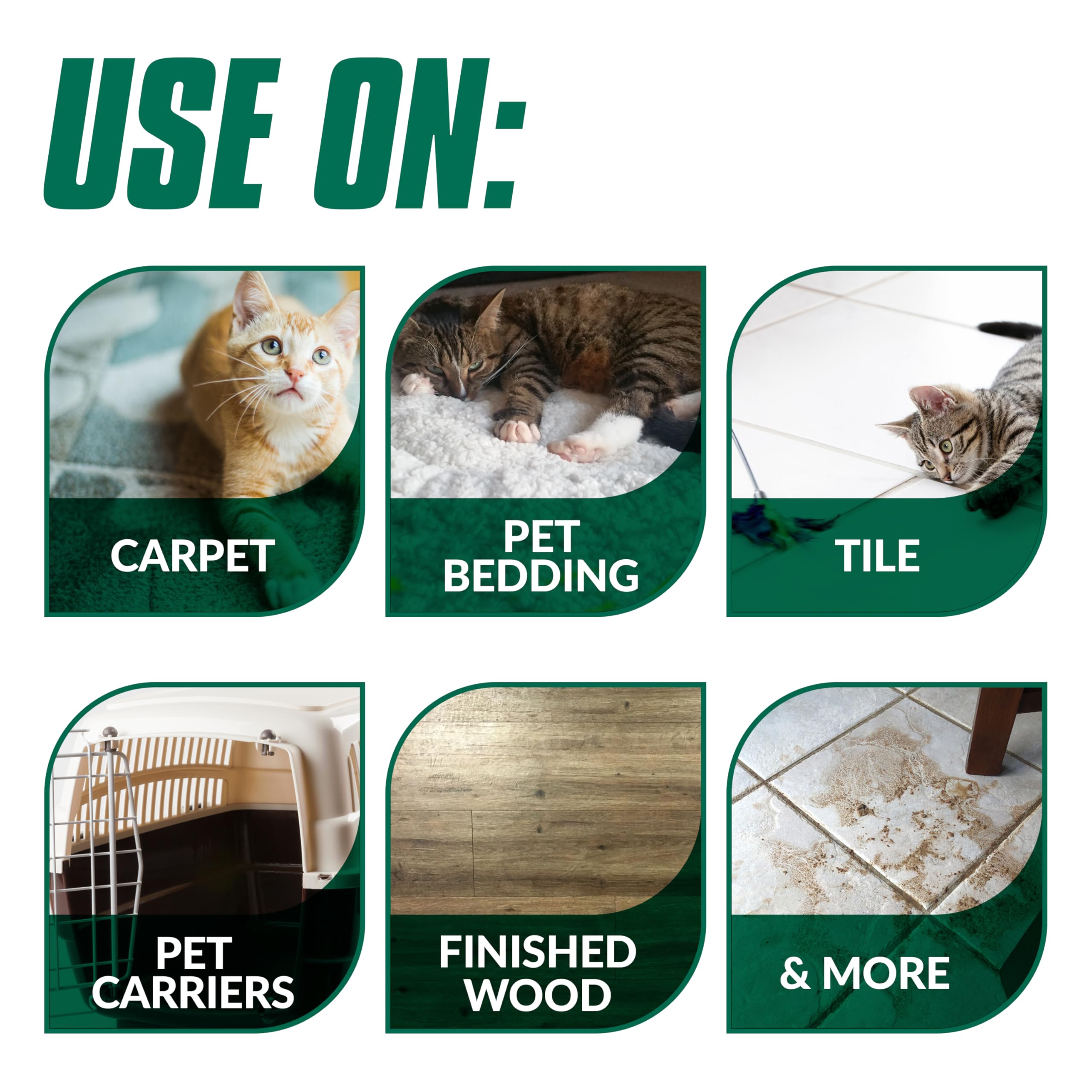 Cat Stain & Odor Remover - Enzyme Cleaner for Cat Urine, Feces, Blood, Vomit - 32oz - Image 4