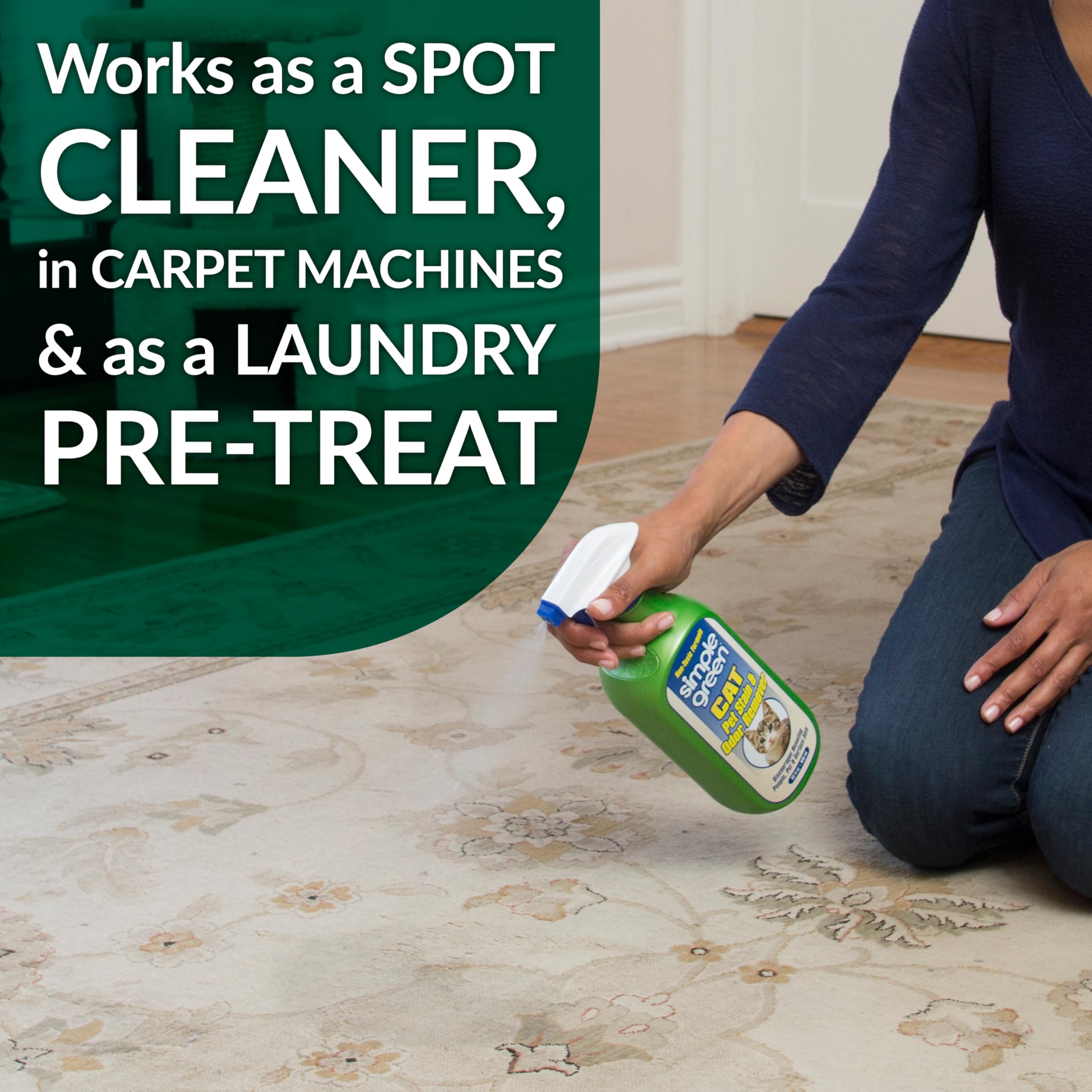 Cat Stain & Odor Remover - Enzyme Cleaner for Cat Urine, Feces, Blood, Vomit - 32oz - Image 6