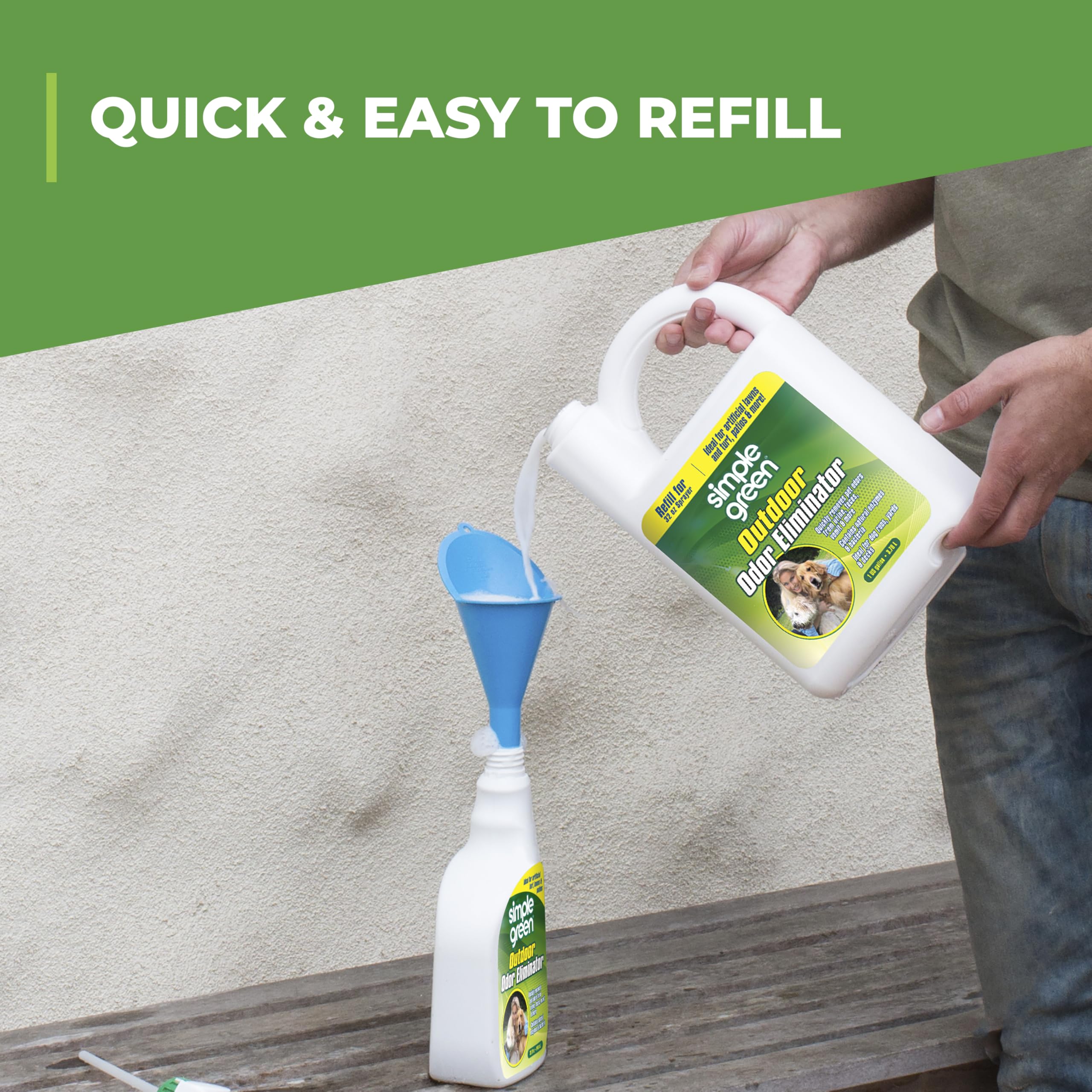 Simple Green Outdoor Odor Eliminator for Pets, Dogs, 1 gallon Refill - Ideal for Artificial Lawns & Patio, Milky White - Image 5