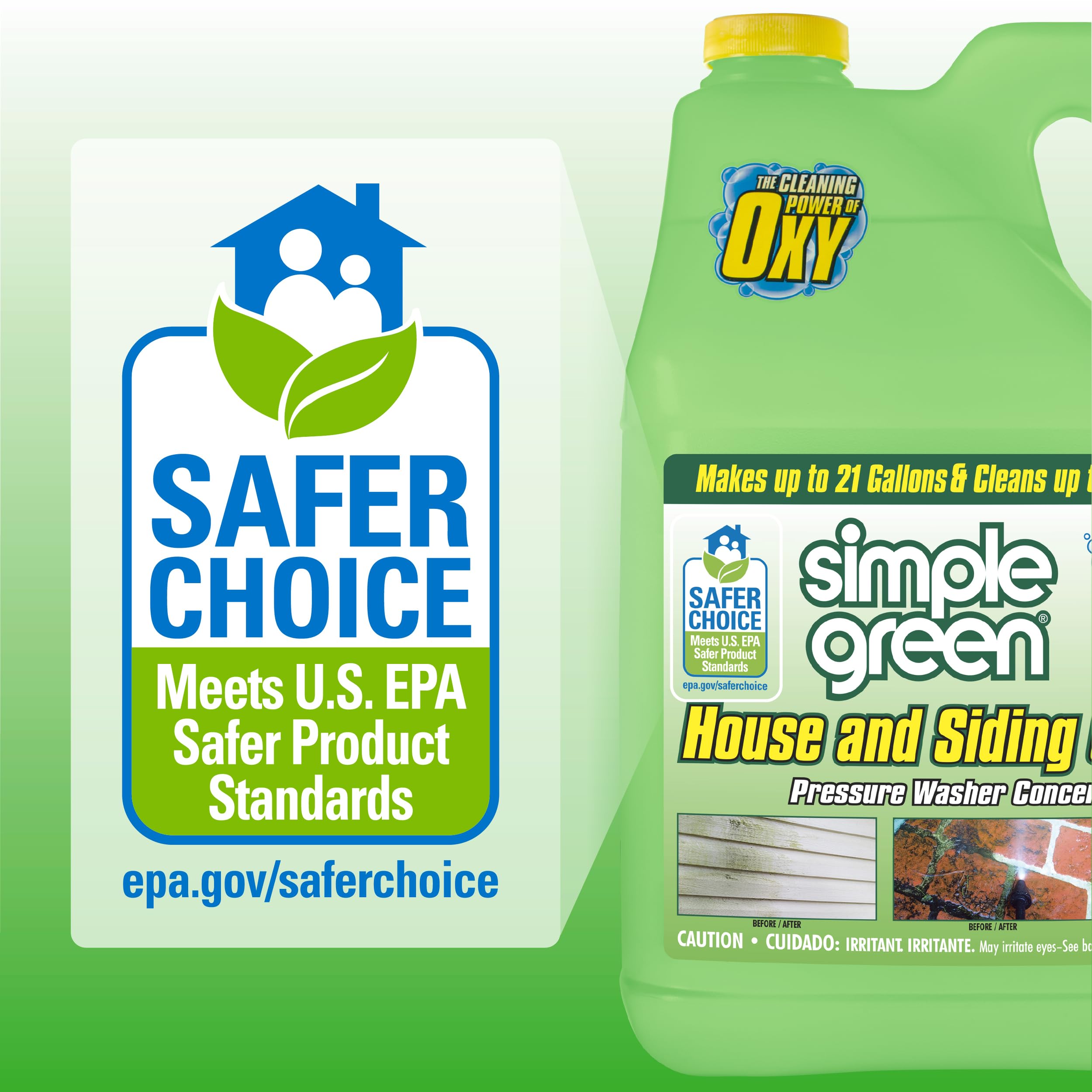 Oxy Solve House and Siding Pressure Washer Cleaner - Removes Stains from Mold & Mildew on Vinyl, Aluminum, Wood, Brick, Stucco - Concentrate 1 Gal. - Image 4